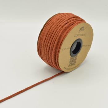 Preview: Kordel rund 6 mm Uni in Terrakotta